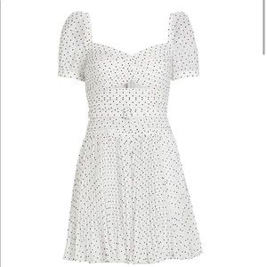 NWT Self-Portrait White Polka Dot Mini Dress